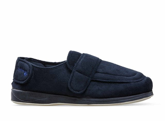 Padders Wrap Extra Wide Slipper Navy 429/24