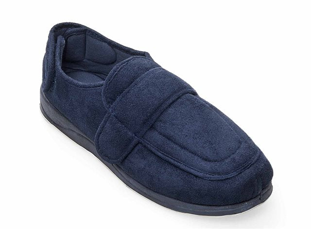 Padders Wrap Extra Wide Slipper Navy 429/24