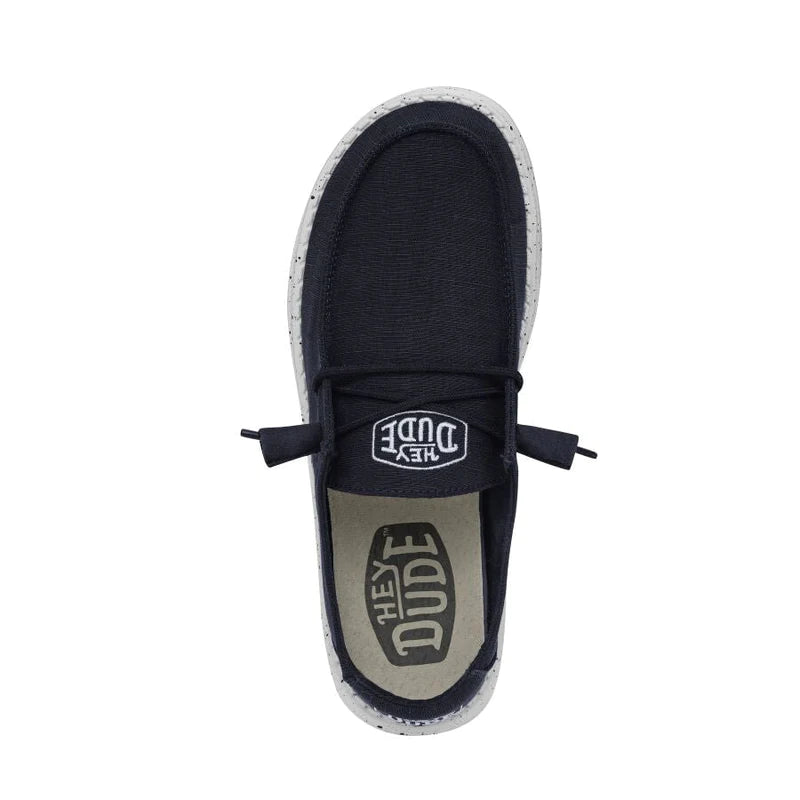 Hey Dude Wendy Slub Canvas Summer Shoe Navy