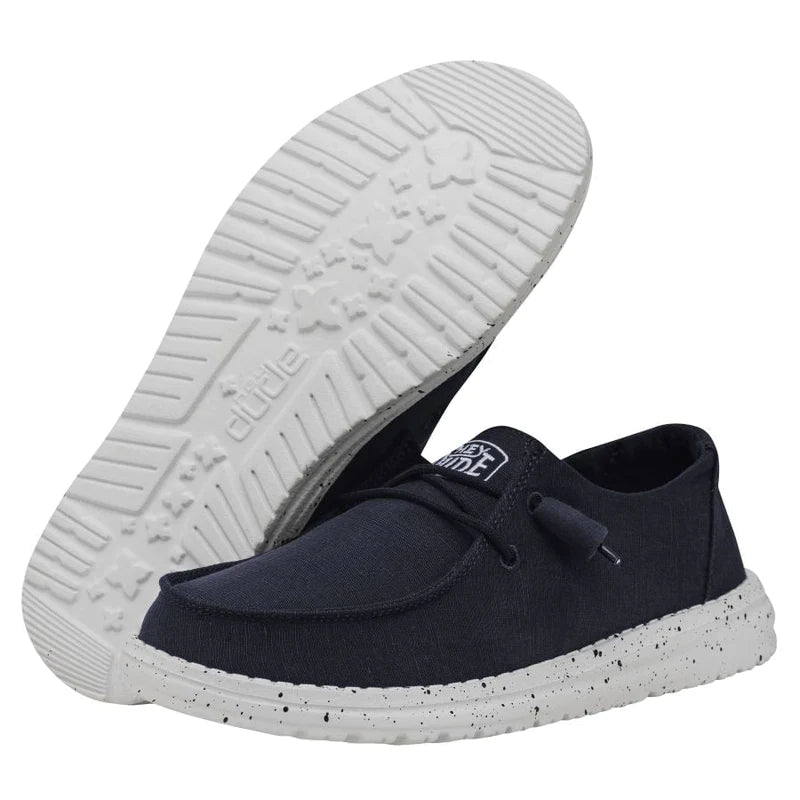 Hey Dude Wendy Slub Canvas Summer Shoe Navy