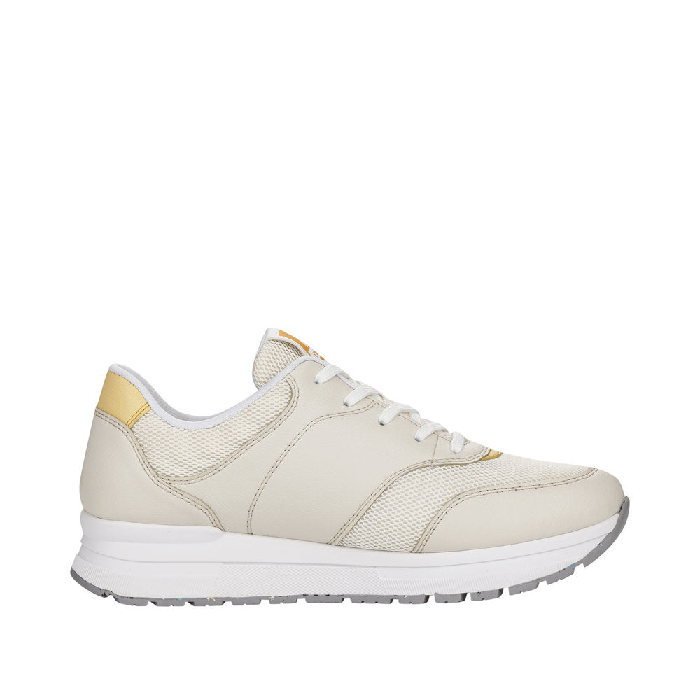 Rieker Evolution 40801-82 ladies Lace Up Trainers Off White