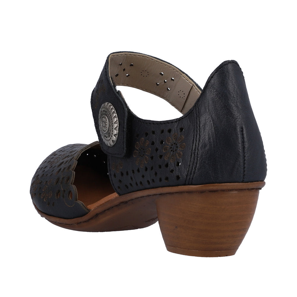 Rieker 43753-14 Ladies Heeled Summer Shoe Pacific