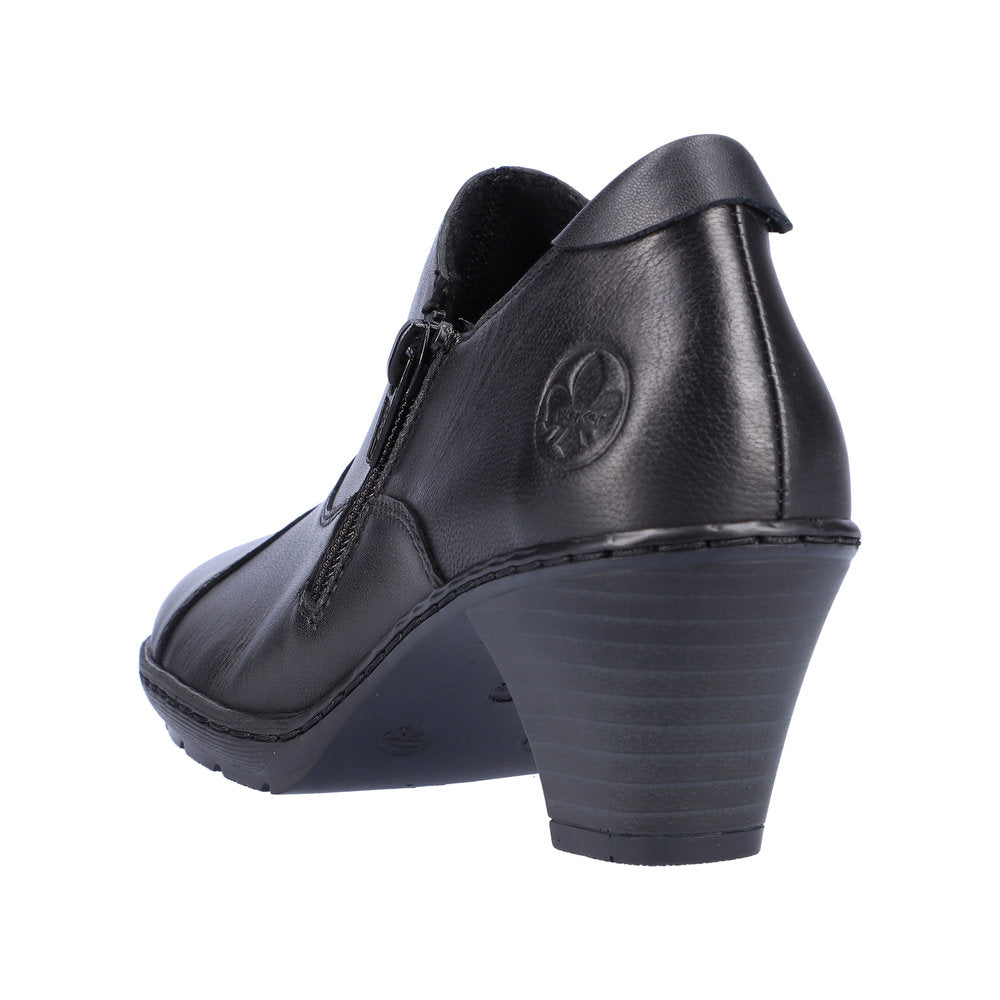 Rieker 57173-02  Ladies Heeled Trouser Shoe Black