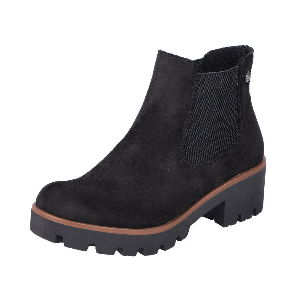 Rieker 79265-00 Ladies Chunky Sole Ankle boots Black