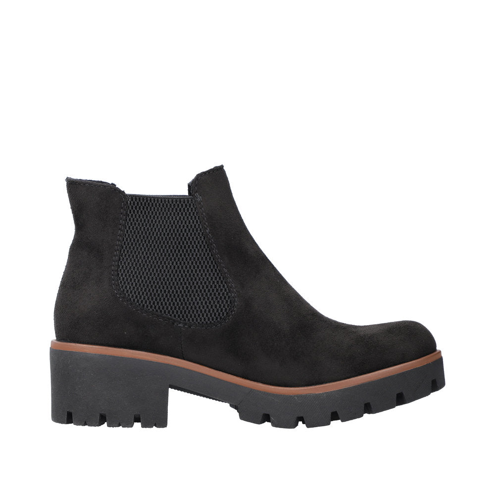 Rieker 79265-00 Ladies Chunky Sole Ankle boots Black
