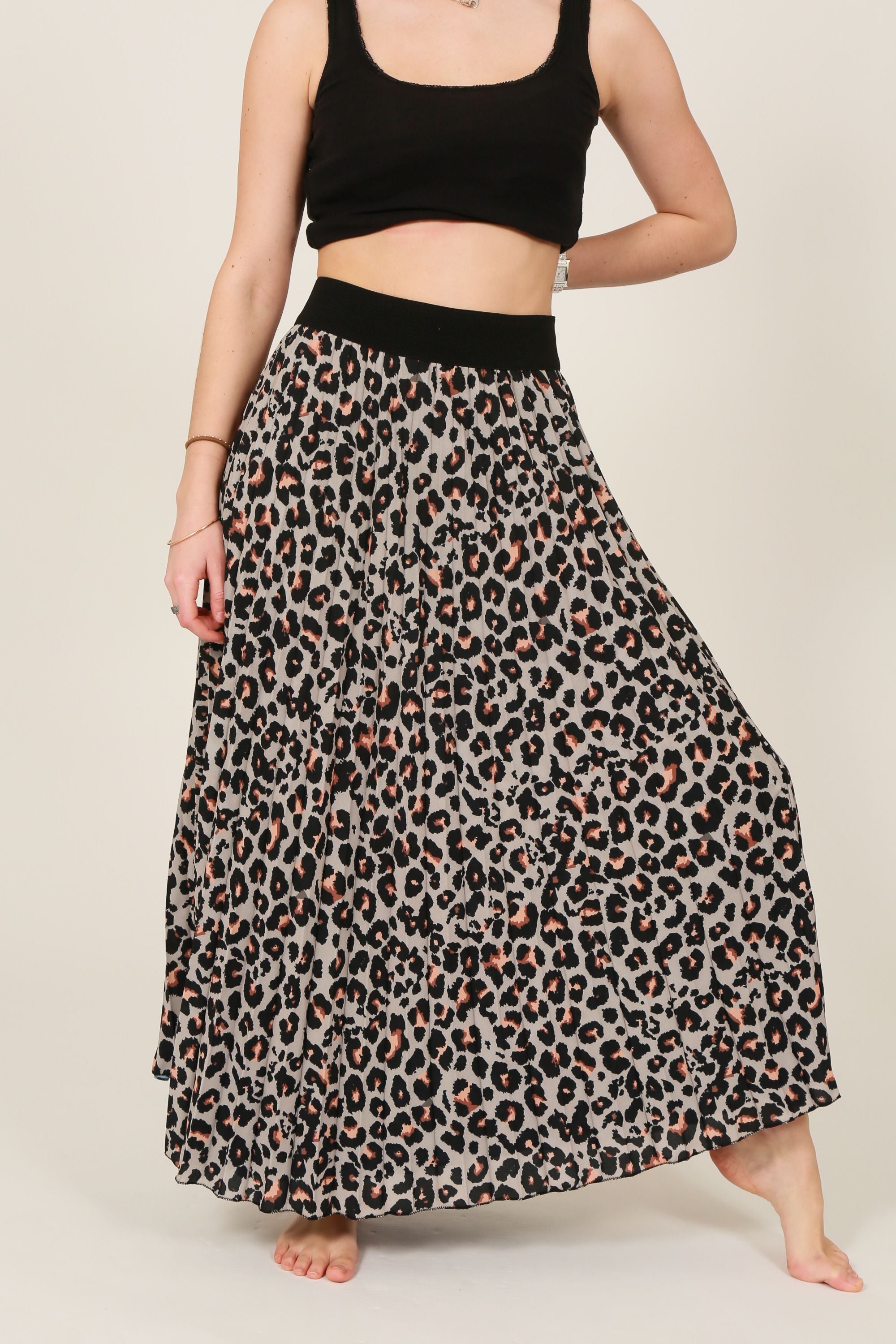 Leopard print maxi outlet skirt queen size