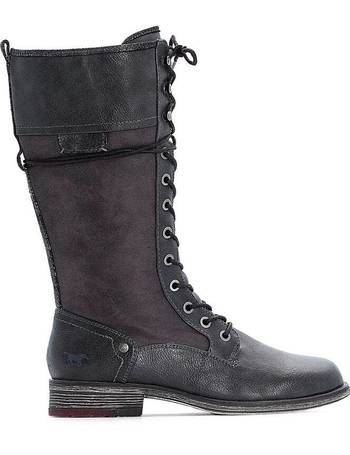 Mustang Ladies Lace Up Boot 1295-606-9 Black