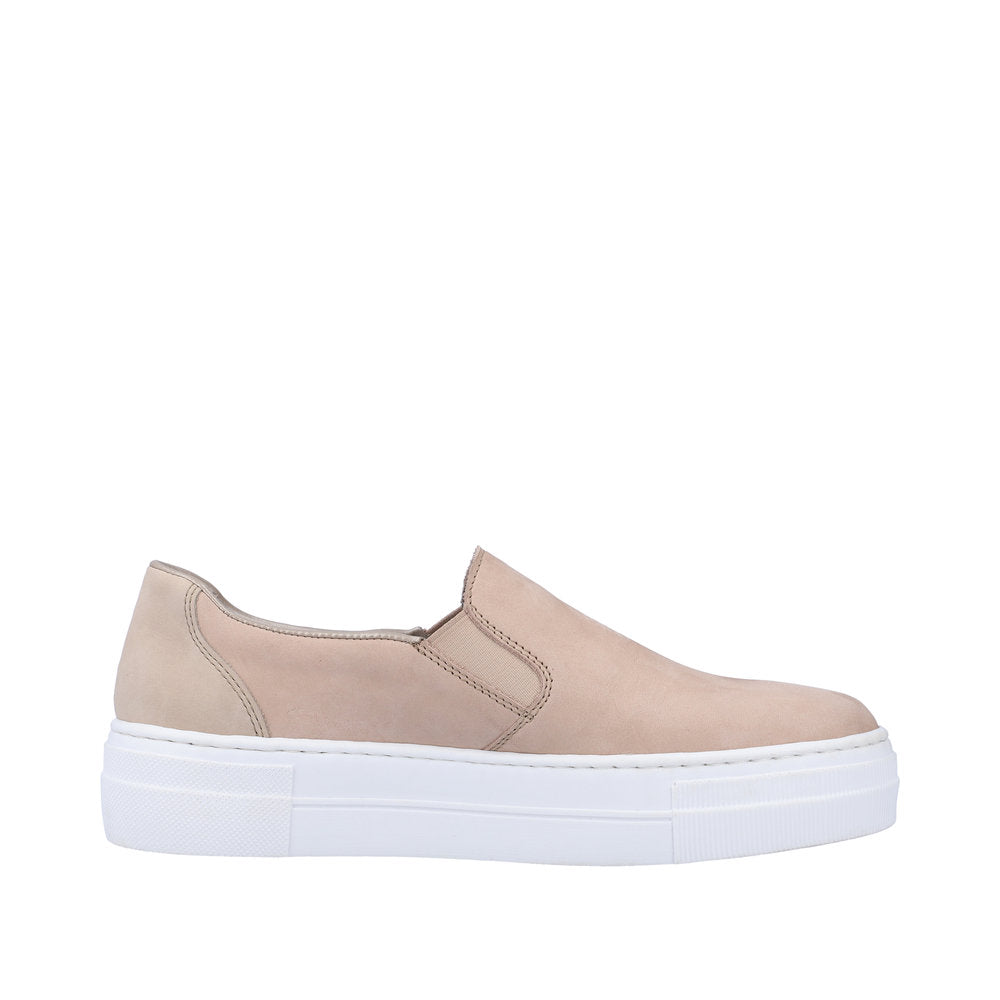 Rieker N4951-60 Ladies Slip On Pump Beige