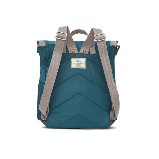 Roka Canfield B Small Sustainable Nylon Backpack Teal