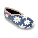 Lunar Daisy Ladies Full Slipper KLA021 Blue