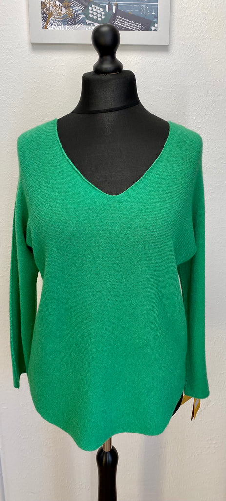 Sugar Babe Soft Knit V Neck Seam Sleeve Jumper One size 8-16