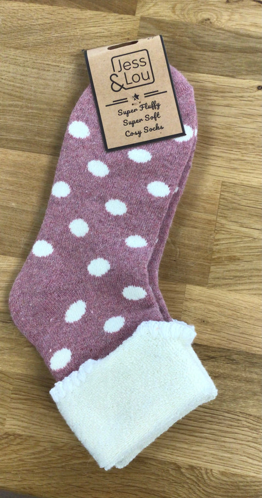 Jess&Lou Ladies Cosy Cuff Socks Assorted Colours
