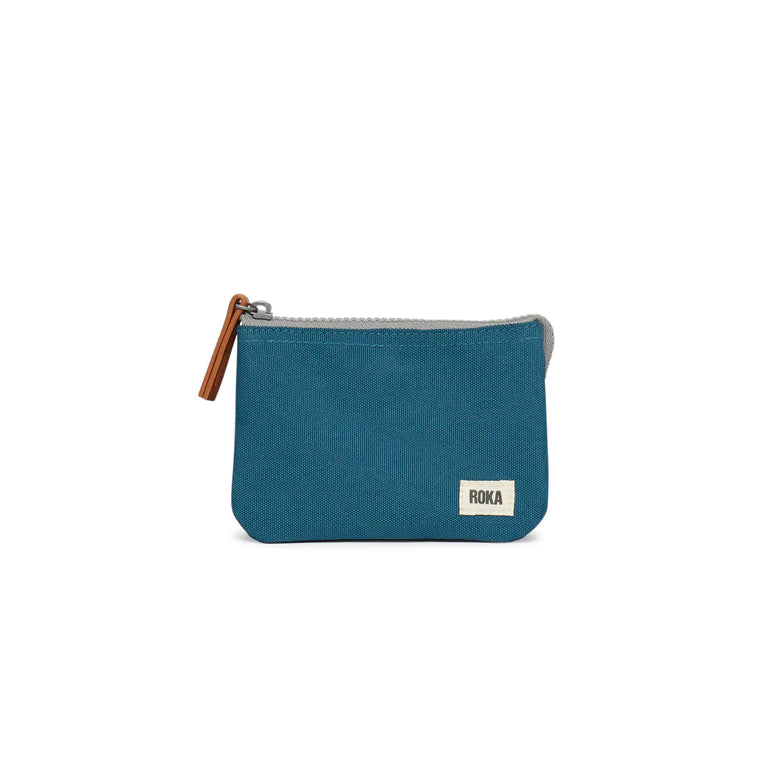 Roka Carnaby Small Sustainable Canvas Wallet Marine