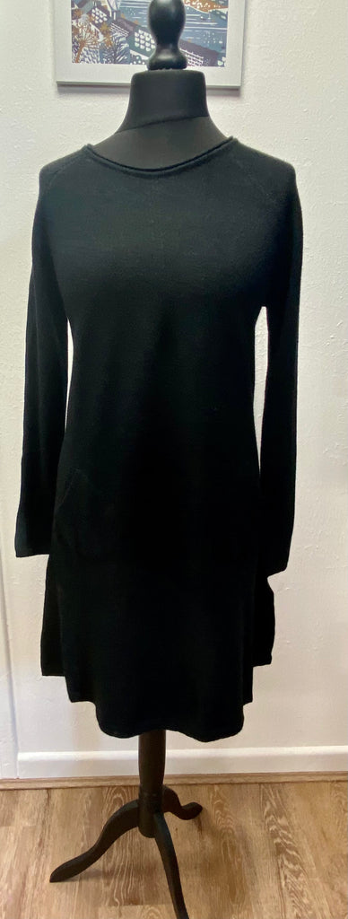 Sugar Babe Round Neck Knitted Pocket Dress One Size Assorted Colours