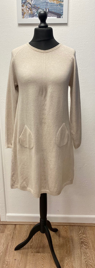 Sugar Babe Round Neck Knitted Pocket Dress One Size Assorted Colours