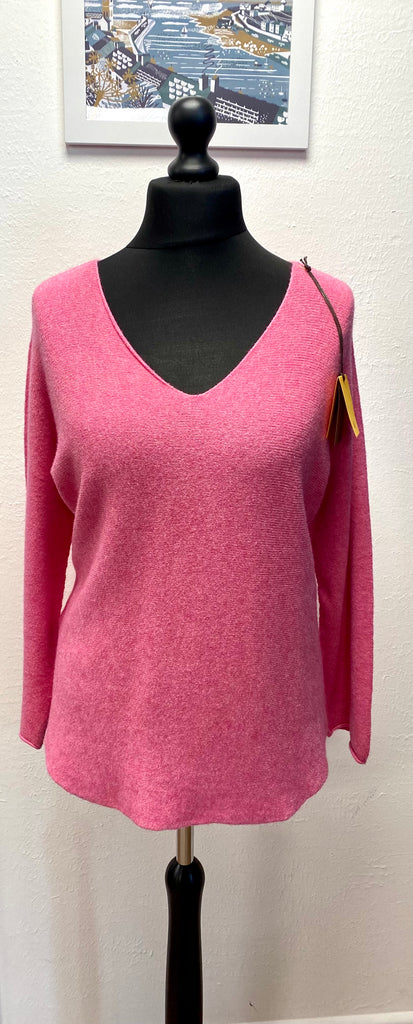 Sugar Babe Soft Knit V Neck Seam Sleeve Jumper One size 8-16