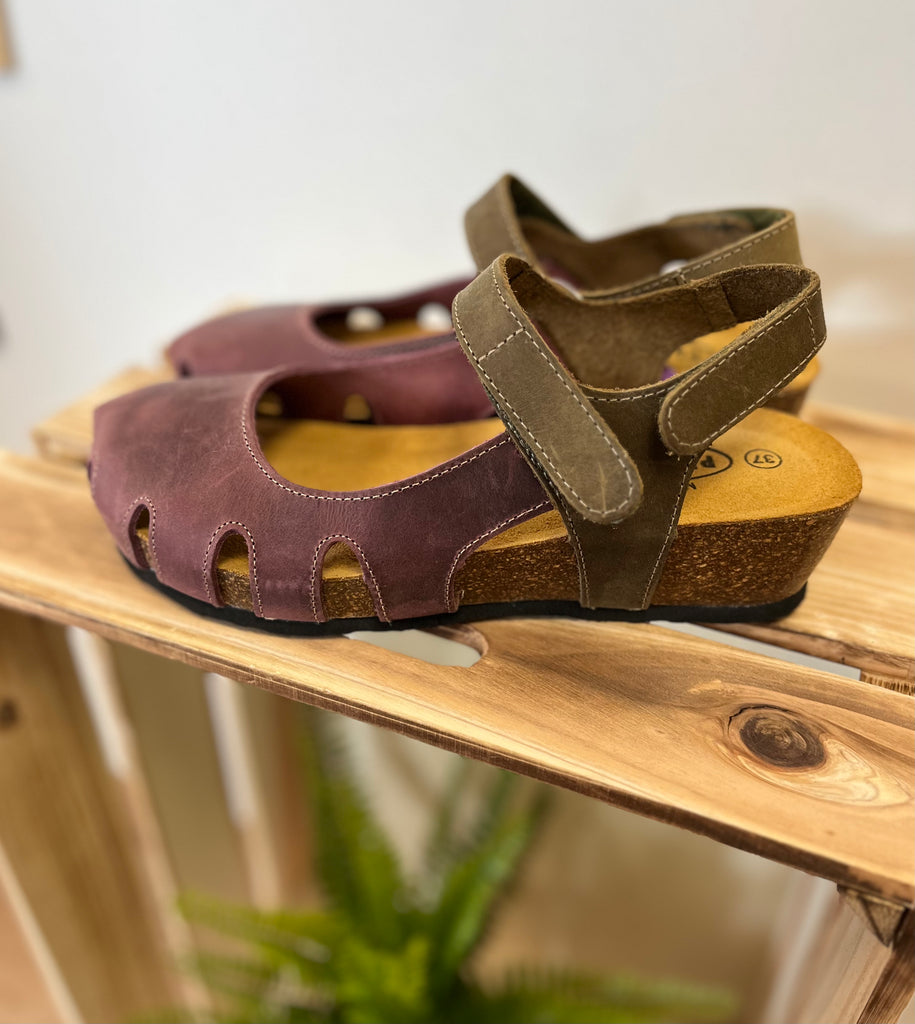 Plakton Florence Ladies Sandal Bordo Khaki Schoose