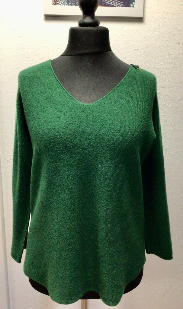 Sugar Babe Soft Knit V Neck Seam Sleeve Jumper One size 8-16