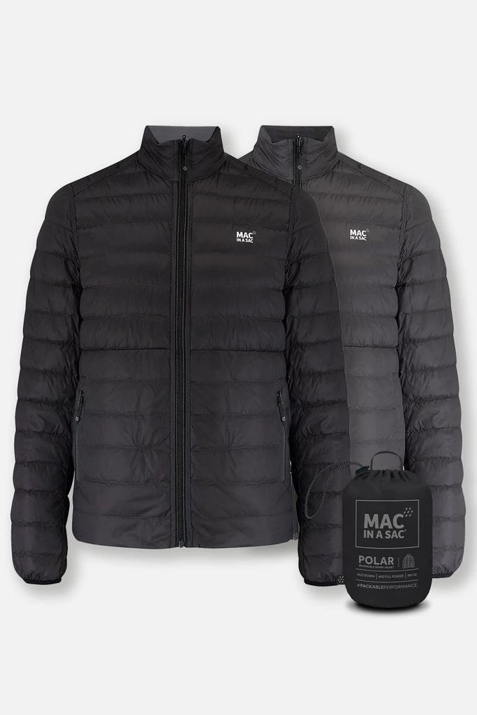 Mens Mac in a Sac Polar Reversible Black/Charcoal