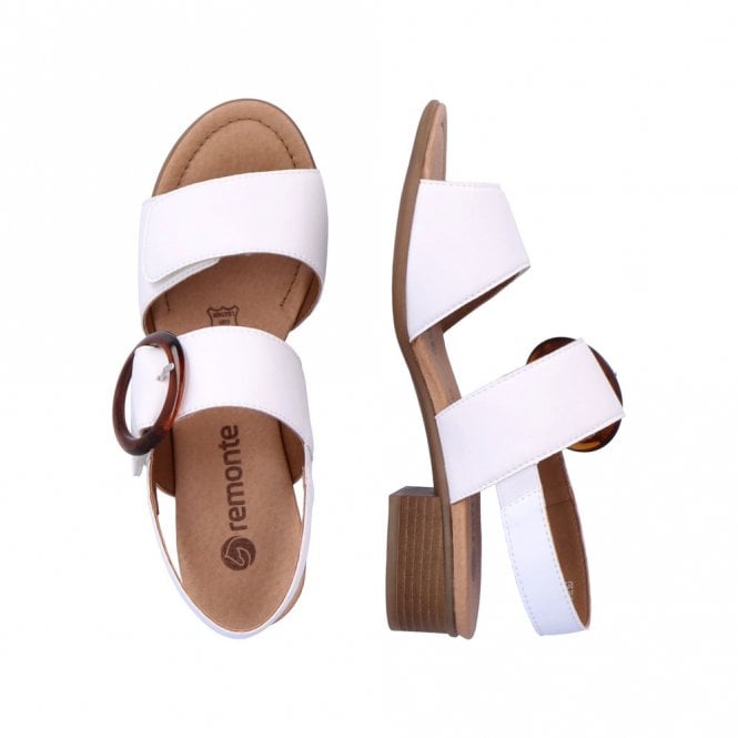 Remonte Low Heeled Sandal D0P53-80 White